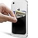 Doormoon Phone Card Holder, Credit Card Wallet Phone Card Sleeve for Back of Phone, ID and Credit Card Holder Stick on Phone/Case for Almost All Smartphones 2 Pack, Black