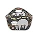 InterestPrint Insulated Lunch Tote Bag Cute Baby Sloth Reusable Neoprene Cooler, Follow Your Dream Quote Portable Lunchbox Handbag for Men Women Adult Kids Boys Girls