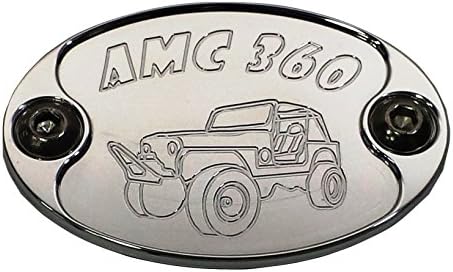 JACER Enterprises E6025-JS25N JEEP 360 CJ-7 Engine Aluminum Auto Emblem Badge Nameplate
