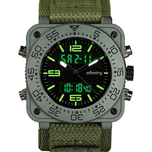 Infantry mens tactical military army analog digital lum…