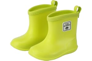 Tree Grandpa Toddler Rain Boots Baby Kids Easy-on Rain shoes Children Waterproof Shoes for Boys Girls(1-6 Years)
