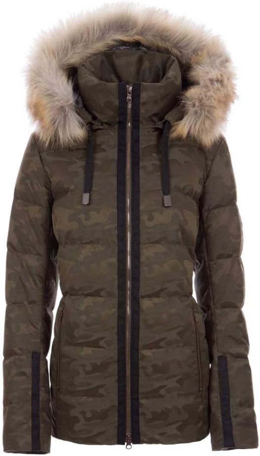 Fera Harper Special Ski Jacket - Fox Fur 2019, Olive Camo, 10