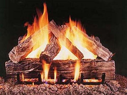 Dreffco Grand Oak Gas Logs Kit With Vented Gas Burner - Variable Remote Start (Natural Gas (NG), 18-inch)