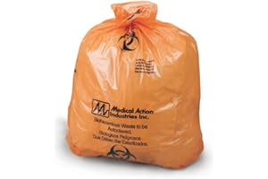 GENESEE SCIENTIFIC Orange Biohazard Bags (19” x 24”, 200 Count) - 2 Mil Thick Autoclavable Waste Bags - Polypropylene Film Orange Medical Bag w/English/Spanish Label Processing Indicator - Heavy-Duty Laboratory Bags