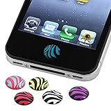 Insten Insten 6 Pieces Zebra Patterns Home Button Sticker Compatible with Apple iPhone 6 (4.7) - - Charm - Retail Packaging - multi