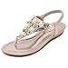 Meehine Women's Elastic Sparkle Flip Flops Summer Beach Thong Flat Sandals Shoes