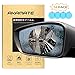 Car Rearview Mirror Waterproof Film, AKAMATE Anti-Fog Anti-Glare Anti-Scratch HD Car Window Membrane Rainproof Clear Protective Films Sticker (4 PCS)