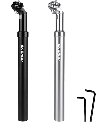 thumbnail image 2 of Zoom 31.6 X 350mm Aluminum Black Spring Suspension Seatpost For Bicycle, 100kg Load 2 of 6