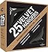 Closet Complete Premium Quality, True-Heavyweight, 80-gram, Virtually-UNBREAKABLE Velvet Hangers, Ultra-Thin, Space Saving, No Slip Hangers, Best for SUIT, Dress, Pants, Shirt, 360° Spin, CHROME Hooks, Black Set of 25