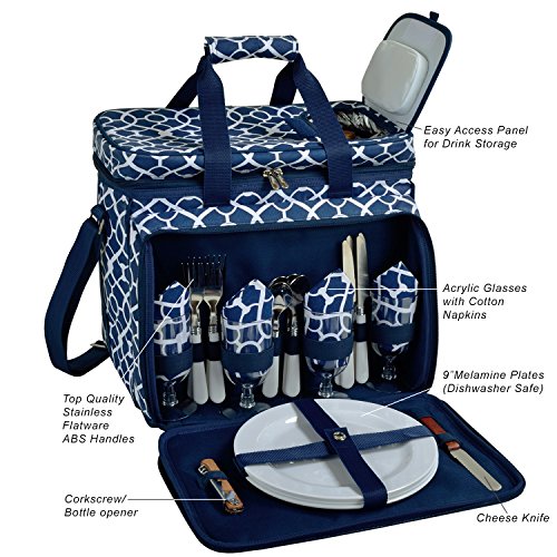 image for Picnic at Ascot Original Insulated Picnic Cooler with Service for 4 on
