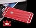 Toeoe Luxury 3D Textured Carbon Fibre Full Body Vinyl Wrap Sticker Skin Cover for Apple iPhone 6 Plus 5.5 inch Red