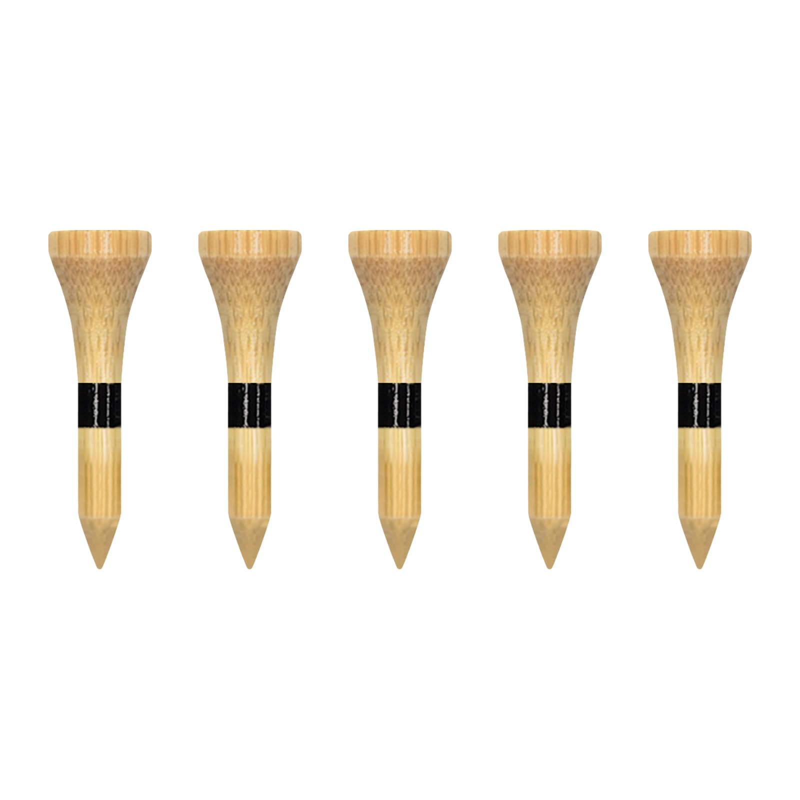 Zivisk Bamboo Golf Tees 38mm 100 Count, 1-1/2 inch Small Wooden Golf Tees - Natural Color