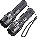 Flashlights T6 LED Handheld Torches Flashlights Brightness with Adjustable Focus and 5 Light Modes, Outdoor Water Resistant for Comping Hiking etc (Black, T6-2)…