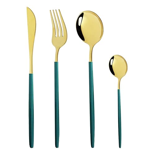 Gugrida Gold Flatware Cutlery Set, Gugrida 20pcs/set 304 Stainle 並行輸入品 Gugrida White Gold Flatware Set - 20 Piece 1810 Jamaica | Ubuy