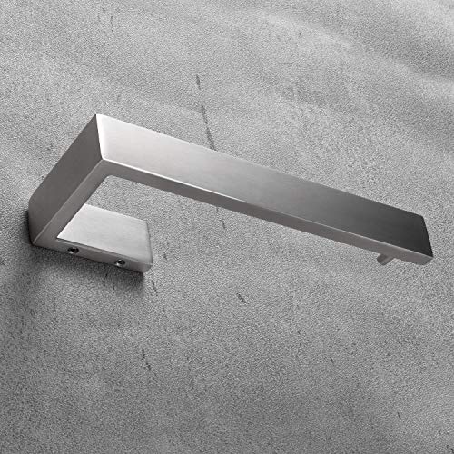 Nolimas Bathroom Hardware Towel Bar SUS 304 Stainless Steel Square Towel Ring Shelf Holder Rack Bath Kitchen Garage Heavy Duty Wall Mounted, Nickel Brushed