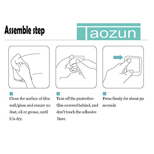 Taozun Towel Bar Ring with Hook Organizer Rack 3M Hand Self Adhesive Bathroom Kitchen Stick On Brush SUS 304 Stainless Steel