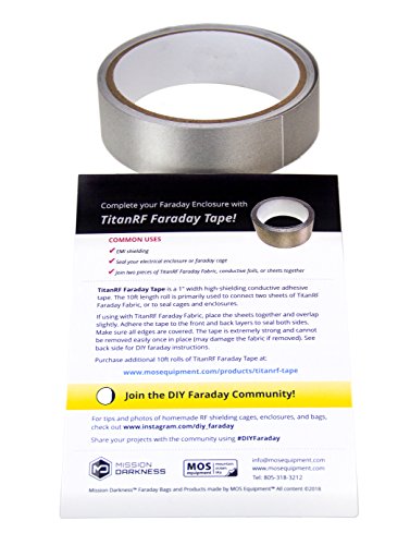 image for Mission Darkness TitanRF Faraday Tape - High-Shielding Conductive Adhe