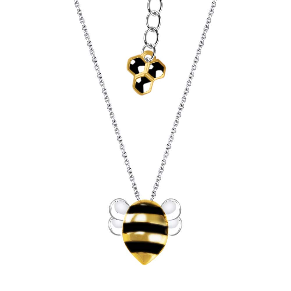 VIKI LYNN Bee Necklace for Women, 925 Sterling Silver 18K Gold Plated Honeybee Pendant Necklace, Cute Animal Jewelry Gift for Birthday, Mother’s Day, Anniversary
