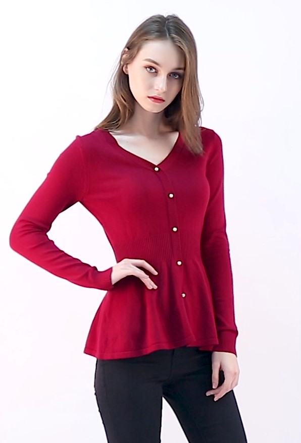 thumbnail image 2 of Fashion Sweater For Women Long Sleeve Square/Crew Neck Solid Color Tunic Tops Buttons Side Spring Fall Pullover Army Green S 2 of 11