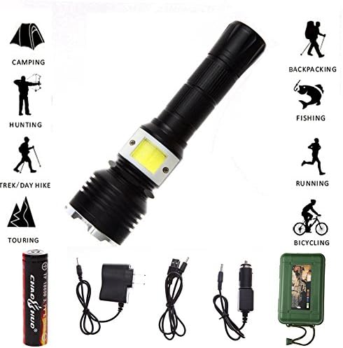 Lethu Tech 2 in 1 Multi-Function LED Flashlight, LED Multi-use Emergency Safety Light Lamp Torch with Magnetic Base for Outdoor, hiking, Camping, Emergency Flashlight