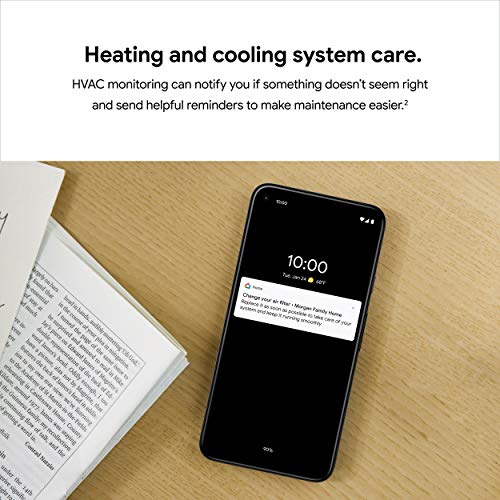 GOOGLE NEST THERMOSTAT – SMART THERMOSTAT FOR HOME – PROGRAMMABLE WIFI THERMOSTAT – SNOW