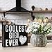 JennyGems Gigi Gifts, Coolest Gigi Ever Wooden Sign, Wall Hanging and Shelf Decor, Made in USA