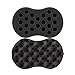 Beauty7 Two in One Double-sided Magic Twist Sponge Hair Brush for Twists, Afros, Coils, Dreadlocks Hole Diameter 10 & 16mm (1 PC)