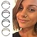 Tunsun 1PC Stainless Steel Moon Nose Ring Hoop Indian Nose Ring Septum Ring Nose Jewelry Nose Piercing Small Nose Hoop