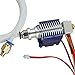 Zorvo 3d Printer Hot End Metal V6 J-Head Hotend Extruder for RepRap 3d Printer Extruder Parts1.75mm Filament, Direct Feed or Bowden 0.4mm Nozzle, 12V fan, and 3ft PTFE Bowden Tube