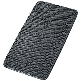 Fantastic Job Soft Shaggy Non Slip Absorbent Bath Mat Bathroom Shower Rugs Carpet (Grey)