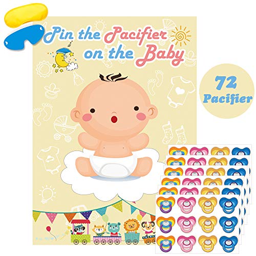 Pin The Pacifier On The Baby Game Large Baby Poster Games (Baby Shower
