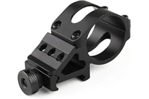 Ulightfire Flashlight Mount Ring 1" Offset Picatinny Rail Mount for Sports Outdoors Fitness Hunting Fishing Shooting