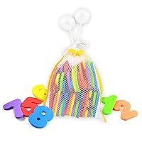 B&W Toys Bath Letters & Numbers With Organizer Bag with suction cups - 36 Count
