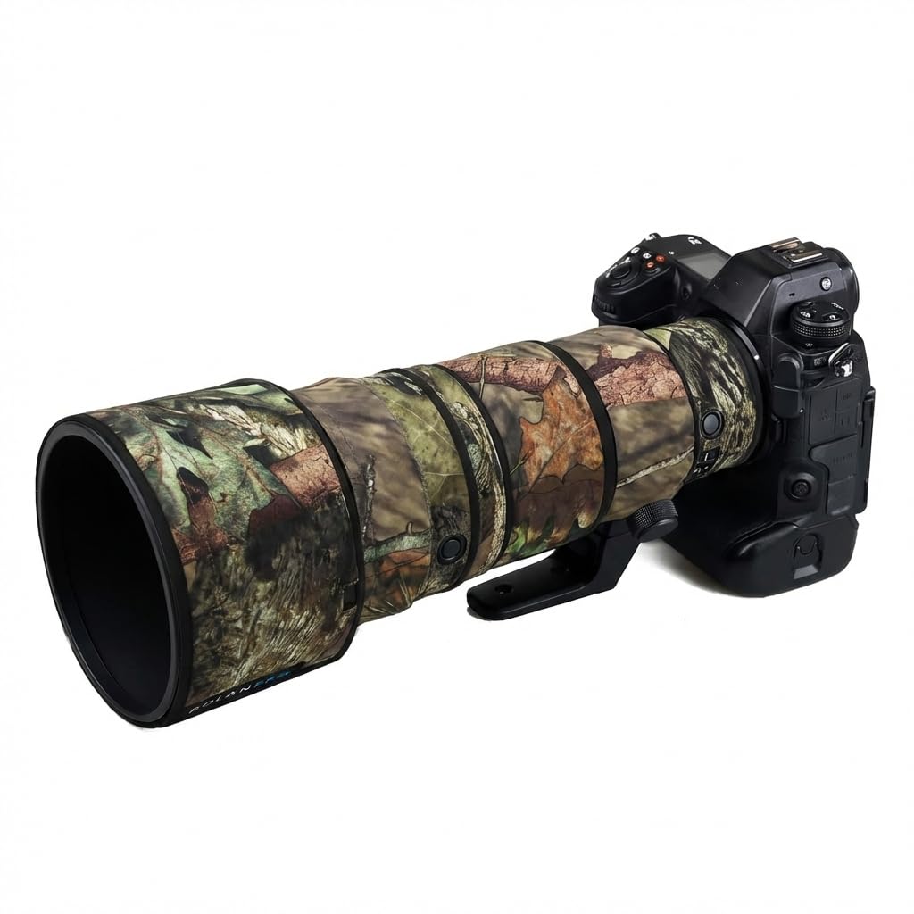 ROLANPRO Waterproof Camouflage Lens Coat for Nikon Z 400mm f/4.5 VR S, Protective Skin Sleeve for Wildlife & Bird Watching - #23 Brown Jungle Camo