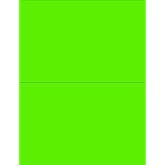 NextDayLabels 8-1/2 x 11" Neon Color High Light Fluorescent Labels for Laser & Inkjet Printer (Green Fluorescent, 8-1/2" x 5-1/2" - 2 Per Page | 50 Labels)