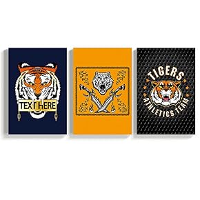 SIGNFORD 3 Panel Canvas Wall Art Athletics Term...
