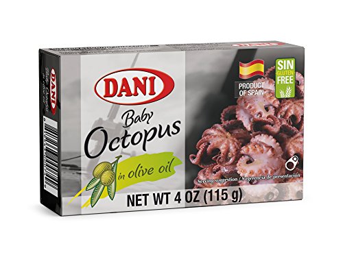 Dani Baby Octopus (Pack of 25 units) in Olive Oil, can of 4 oz (115 gr) each unit