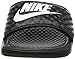 Nike Women's Benassi Just Do It Sandal, Black/White, 6 Regular US