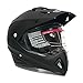 MMG 27V Motocross Full Face Helmet, Dual Sport Off Road Motorcycle Dirt Bike ATV, Includes Flip Up Visor, Medium, Matte Black