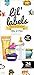 Bottle Labels, Write-On, Self-Laminating, Waterproof Kids Name Labels for Baby Bottles, Sippy Cup for Daycare School, Dishwasher Safe (Animal Friends), Made in The USA