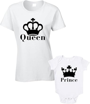 Queen Prince T Shirts Or Baby Grow Matching Mother Son Child
