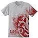 HBO'S Game of Thrones Men's Fire and Blood Splatter T-Shirt (X-Large, Light Heather Grey)