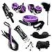 Restraints for Sex, 10 Pcs BDSM Toys Leather Bondage Sets Bed Restraint Kits Kinky Handcuffs for Bondageromance Sex Toys Restraining Straps Thigh Game Tie up for Couples Women Men