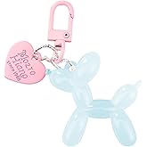 Aecsze Balloon Dog Keychain for Women, Cute Purse Charm Pendant for Handbag,Keys