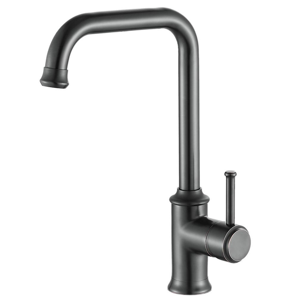 Kitchen Sink Taps Single Handle 360° Swive Basin Mixer Cold and Hot Mixer Faucet Oil Rubbed Bronze Gudetap GT10222B