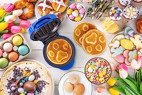 Mini-Waffeleisen im einzigartigen Paw Patrol Design, für Kindergeburtstage, Ostern & Weihnachten, inkl. Backampel, Waffelgröße: Ø 10cm, offizielles Lizenzprodukt, Farbe: Blau thumbnail 3