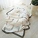 LifeTree Baby Muslin Blanket, Feather Print 2 Layer Toddler Blanket for Baby Girls or Baby Boys, Lightweight Blankets