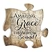 P. Graham Dunn Amazing Grace Sheet Music Design 12 x 12 Inch Wood Puzzle Piece Wall Plaque