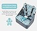 Minnebaby Travel Booster Seat for Dining with Toddlers at Home and On-The-Go, Folding Baby Chair with 5-Point Safety Harness Straps and Storage Pocket (Update Version)