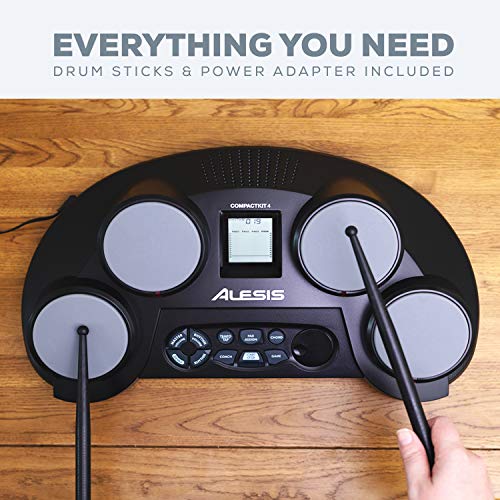 Alesis CompactKit 4 Tabletop Electric Drum Set with 70 Electronic and